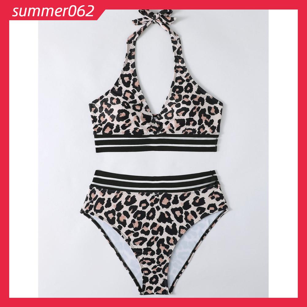 Summer062 Đồ bơi Dây Thun Eo Thoải Mái Quyến Rũ Bộ Tắm Hai Mảnh Cho Mùa Hè