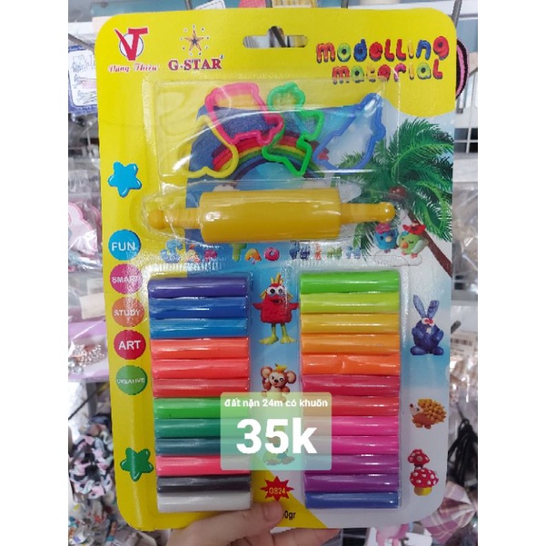 Đất nặn/đất sét đủ màu 5M/10M/12M/24M