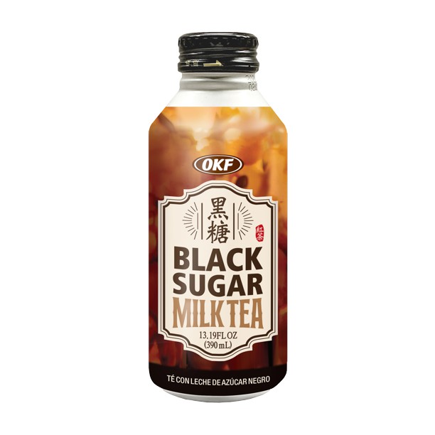  Trà Sữa Đường Đen (Black sugar milk tea) Hàn quốc OKF chai nhôm 390ml