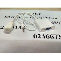 Cáp chuyển đổi , cáp HDMI to VGA có âm thanh, 20cm TC VIỆT