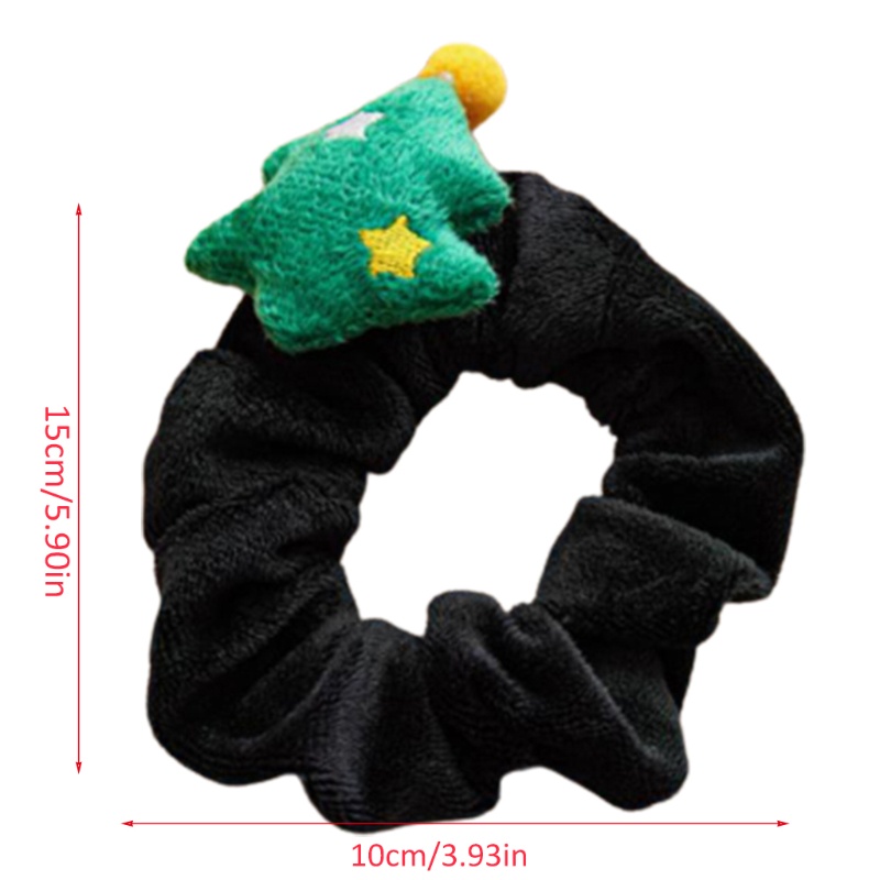 1 dây buộc tóc co giãn hình ông già noel hoạt hình cho bé gái