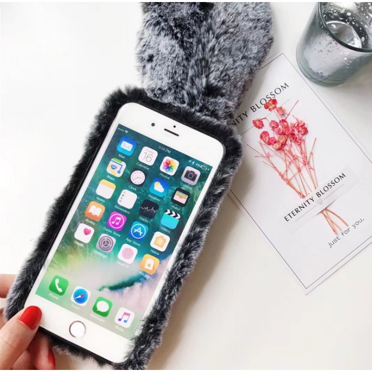 Ốp lưng bằng lông len mềm hình thỏ cho Iphone 6/6S/7/8 Plus | BigBuy360 - bigbuy360.vn