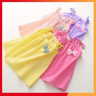 Váy hai dây cực xinh cho bé gái hàng VNXK skids store