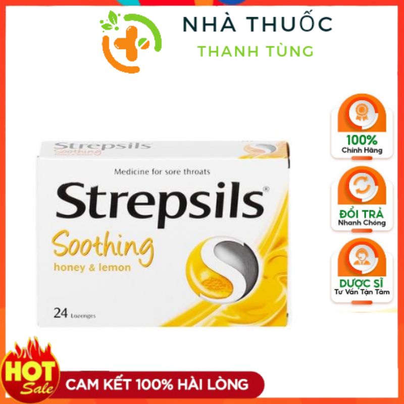 Strepsil Viên ngậm Thái Giúp giảm đau họng , rát họng đủ vị hộp 24 viên Strepsils