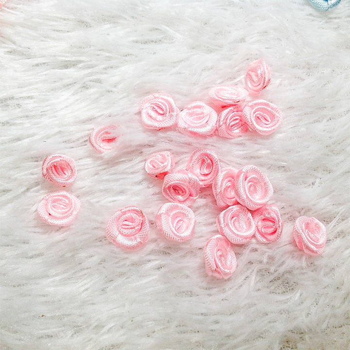 Bông hồng ruy băng hoa hồng ruy băng 3D kết áo gói 5 bông