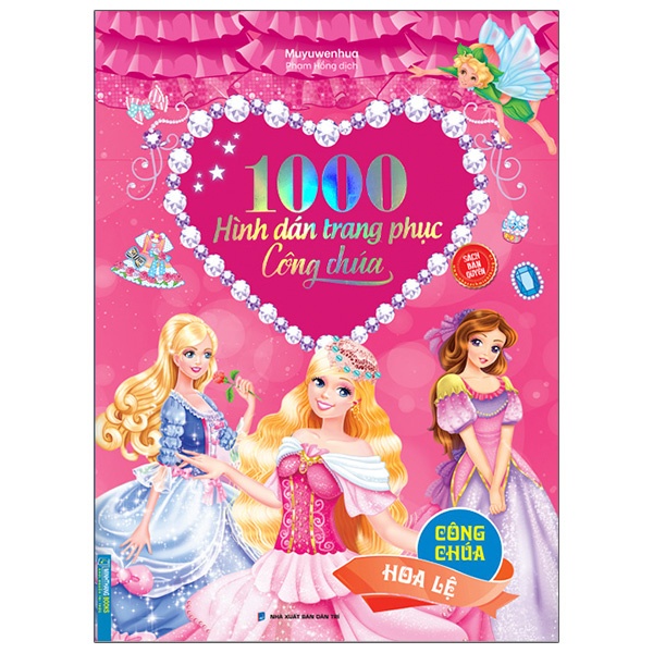 Sách - 1000 hình dán trang phục công chúa - Công chúa hoa lệ