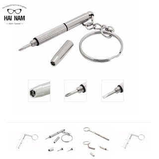 Tua vít sửa kính mini 3 đầu có móc khóa tiện lợi