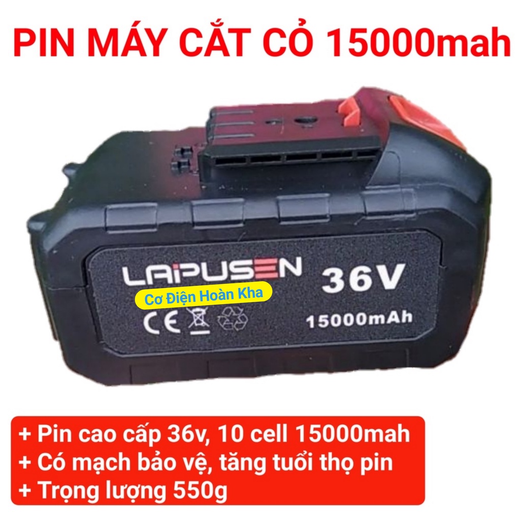 Máy cắt cỏ, tỉa cành cầm tay LAPUSEN pin khủng 15000mah, động cơ mạnh 1800w