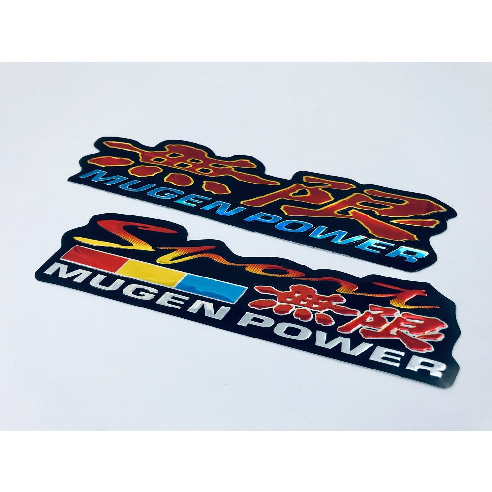 Mugen Power Sticker 3D để trang trí Honda Nhật Bản Racing Car Motorcycle JDM gắn vào mặt kính phía s