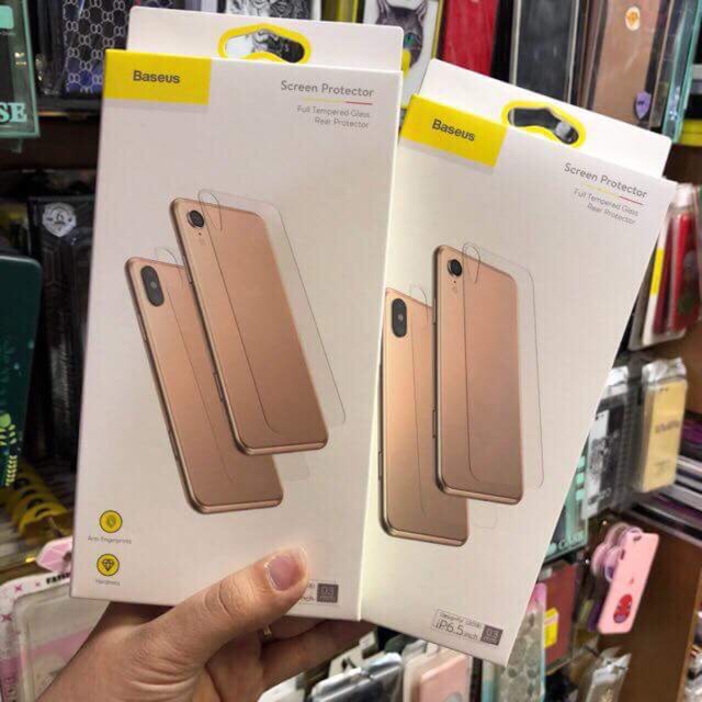 Dán kính cường lực Baseus mặt sau iPhone 7p/8p,x/Xs,xr, Xsmax