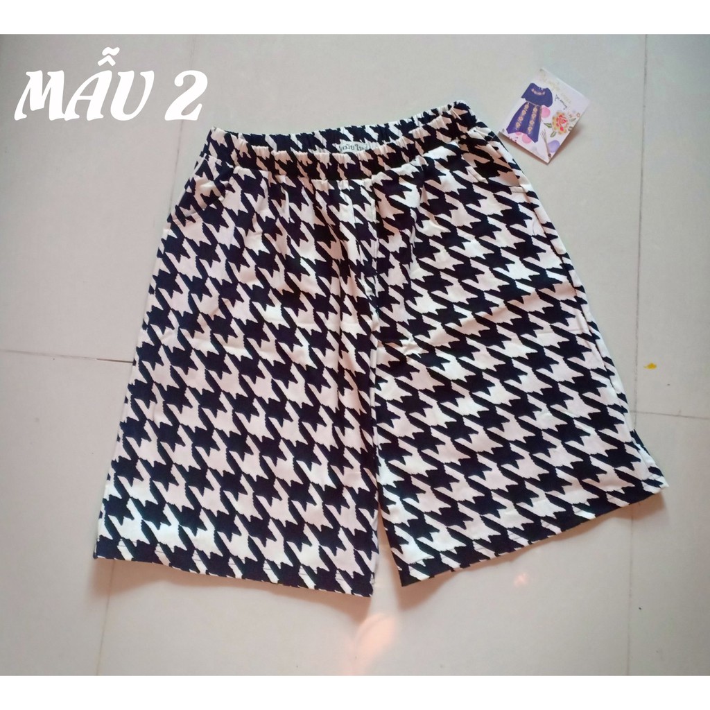 ��quần ngố ống rộng ngang gối bigsize 70-100kgkaki thun