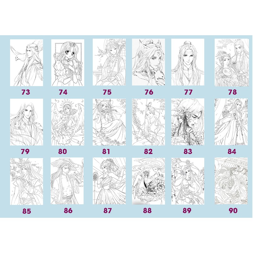 Tranh tô màu Anime khổ A4  - Dành cho những bạn trẻ yêu thích nghệ thuật và sáng tạo