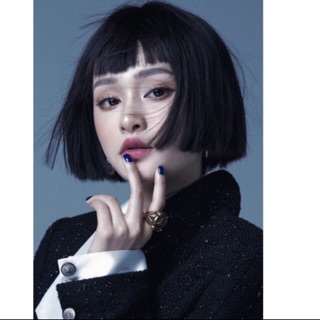 tóc giả nguyên đầu ngắn hiền hồ