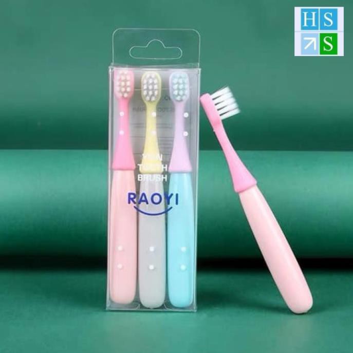 SET 3 bàn chải đánh răng trẻ em hàng xuất Nhật Raoyi - Bàn chải cực mềm chuyên dùng cho bé từ răng sữa - HS Shop Đà Nẵng