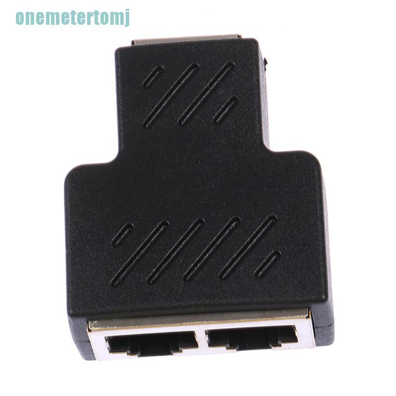 【ter】1 To 2 Ways RJ45 Female Splitter Ethernet Network Cable Double Connector Adapter