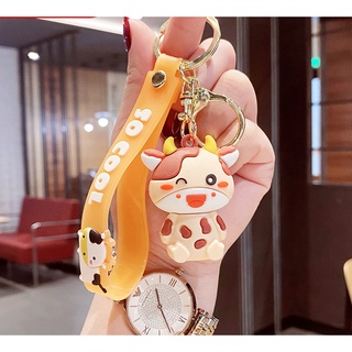 Móc Khóa Hình Bò Sữa Dễ Thương