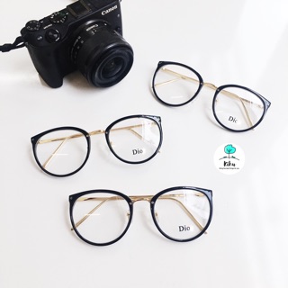 👓 Gọng Kính Trứng Đen Tròn Thời Trang màu sắc 6020