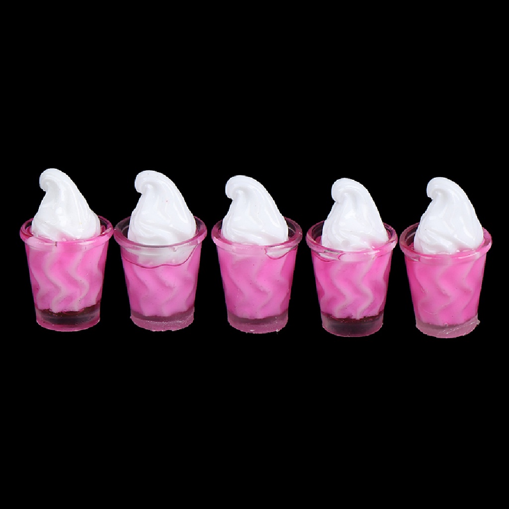 Set 10 Ly Kem / Thức Ăn / Nước Uống Màu Sắc Ngọt Ngào Trang Trí Nhà Búp Bê 1 / 12