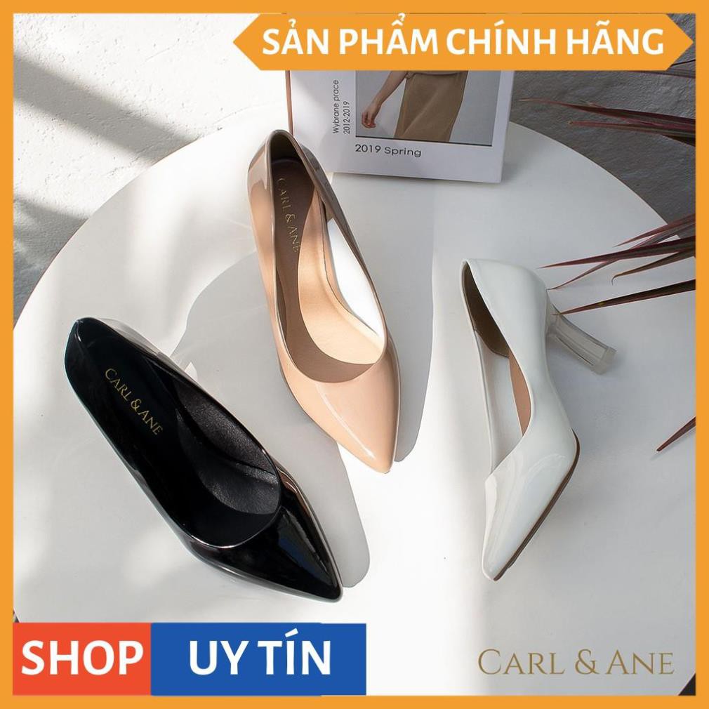 Carl & Ane - Giày cao gót thời trang mũi nhọn kiểu dáng cơ bản cao 7cm màu trắng _ EP006 | BigBuy360 - bigbuy360.vn