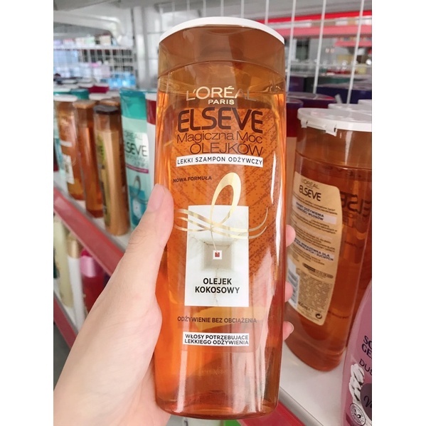 Cặp dầu gội, dầu xả Loreal Elseve, phục hồi tóc khô sơ, hư tổn nội địa Châu Âu, Eumarket