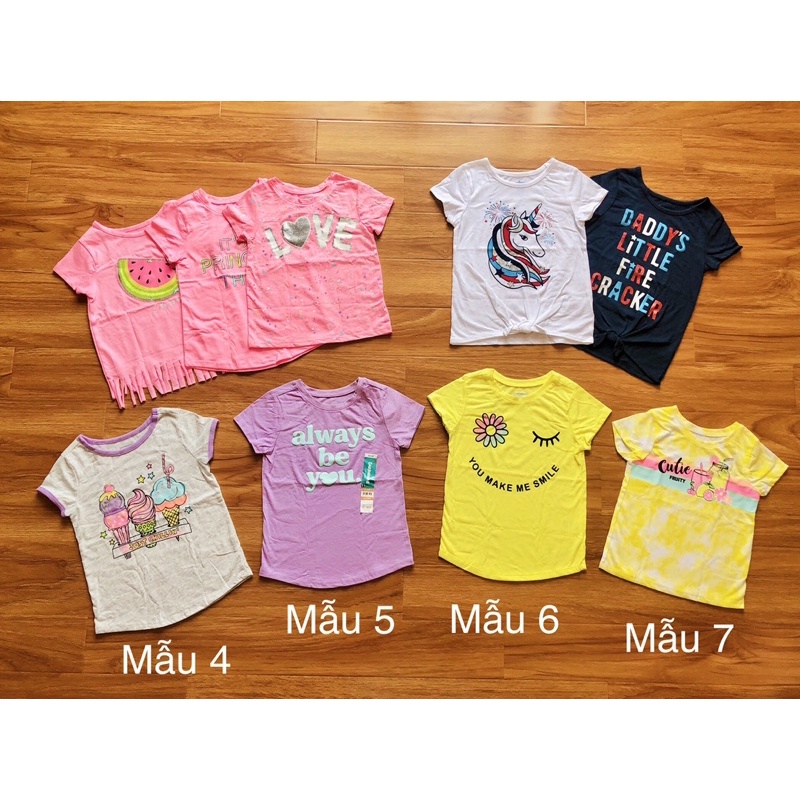 Áo thun cotton ngắn tay cho bé gái hiệu Garanimals cực đẹp