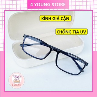 Mắt kính nam nữ chống ánh sáng xanh phong cách Hàn Quốc gọng kính không độ thay được tròng cận 4YOUNG 056