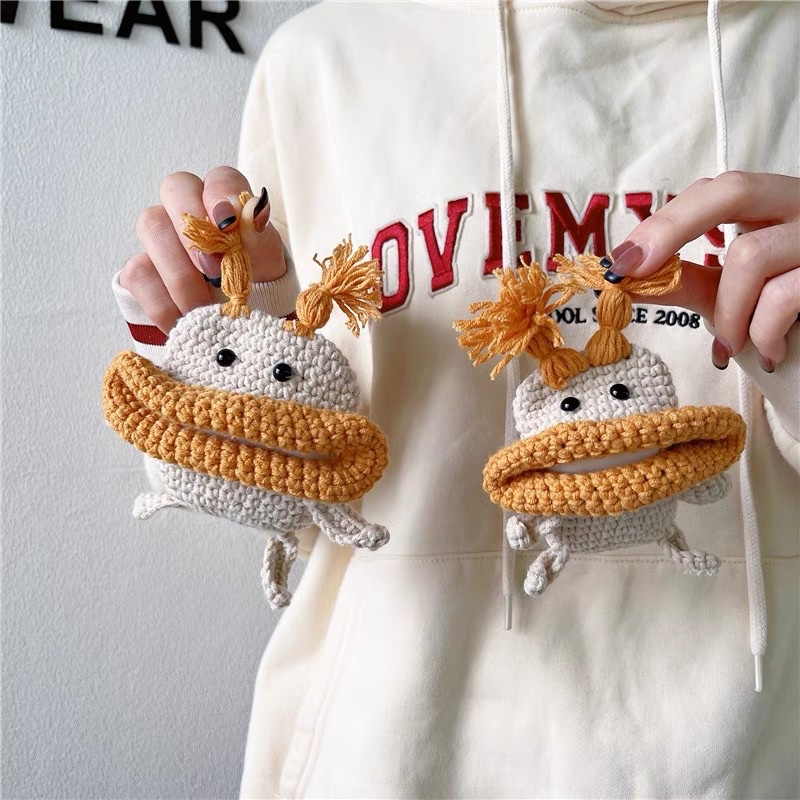 Case airpods bằng len- BIG MOUTH CASE/ Handmade- airpods 1/2/3/pro