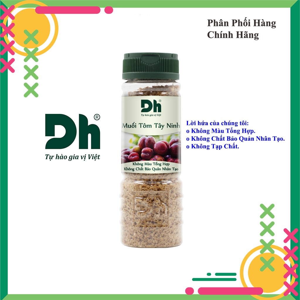 ( Combo 2 hũ ) Muối tôm Tây Ninh 110gr Dh Foods gia vị hoàn hảo. Mang chọn yêu thương và sự hài lòng đến gia đình Việt.