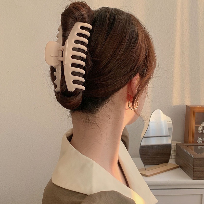 Kẹp tóc màu trơn phong cách Hàn Quốc đơn giản