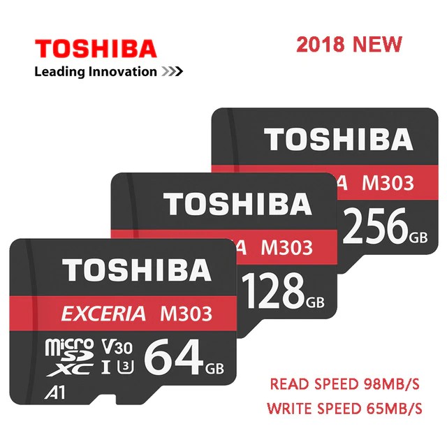 [Mã 159ELSALE hoàn 7% đơn 300K] Thẻ nhớ MicroSDXC 64GB Toshiba Exceria U3 hổ trợ Video 4K - BH 5 năm - Hưng Long PC