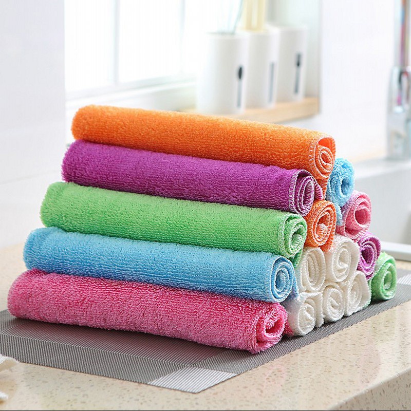 Khăn Sợi Tre Hai Lớp Chống Dầu Vệ Sinh Nhà Bếp/Xe Hơi/Cửa Sổ/Cửa Sổ/Xe Hơi