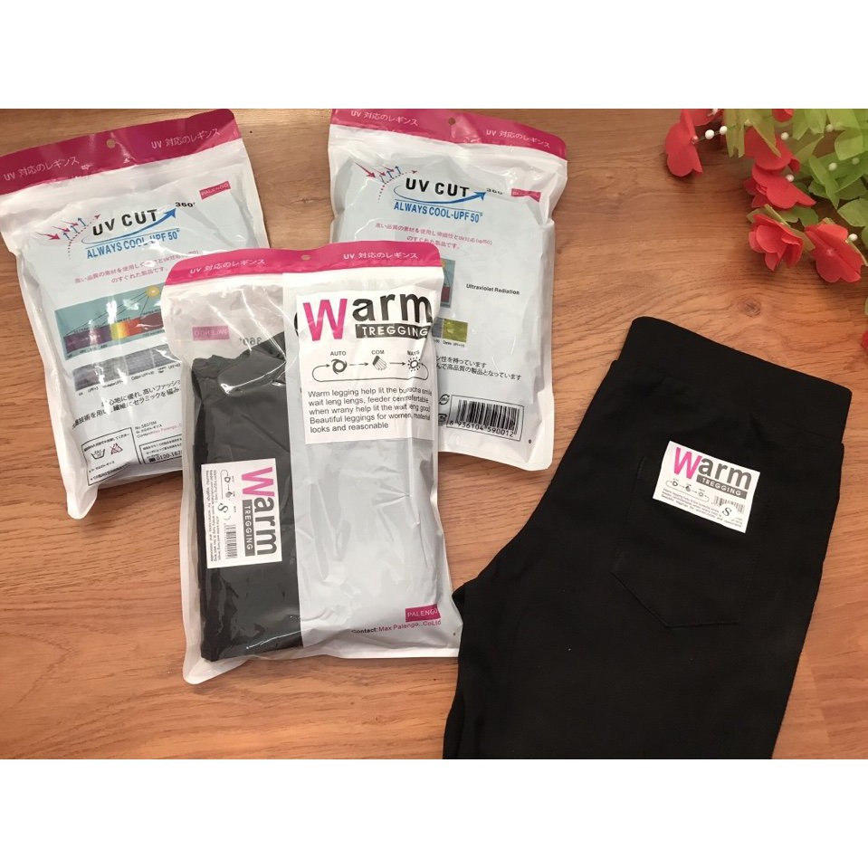 Quần Legging Warm 4 túi Vải Dày Dặn Co giãn Lên Dáng Cực Đẹp