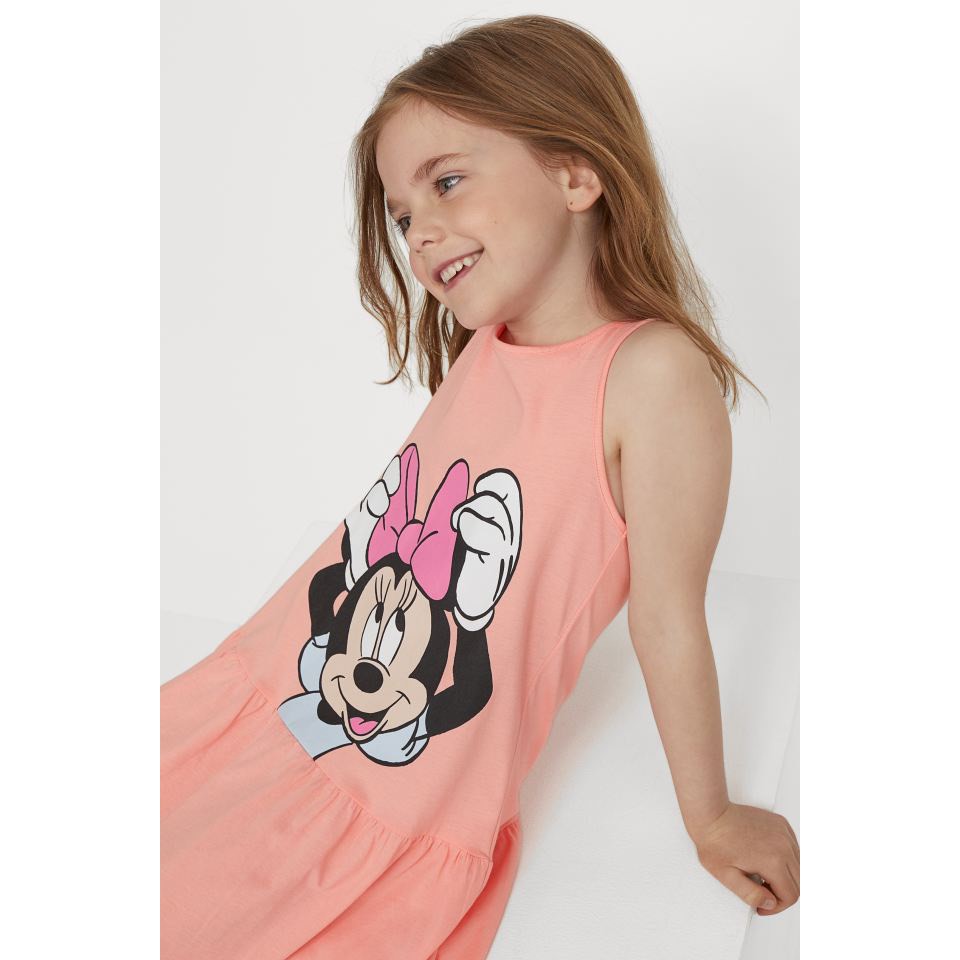 Váy cho bé gái - Set 2 váy Minnie HM chất cotton cho bé gái 2-10t