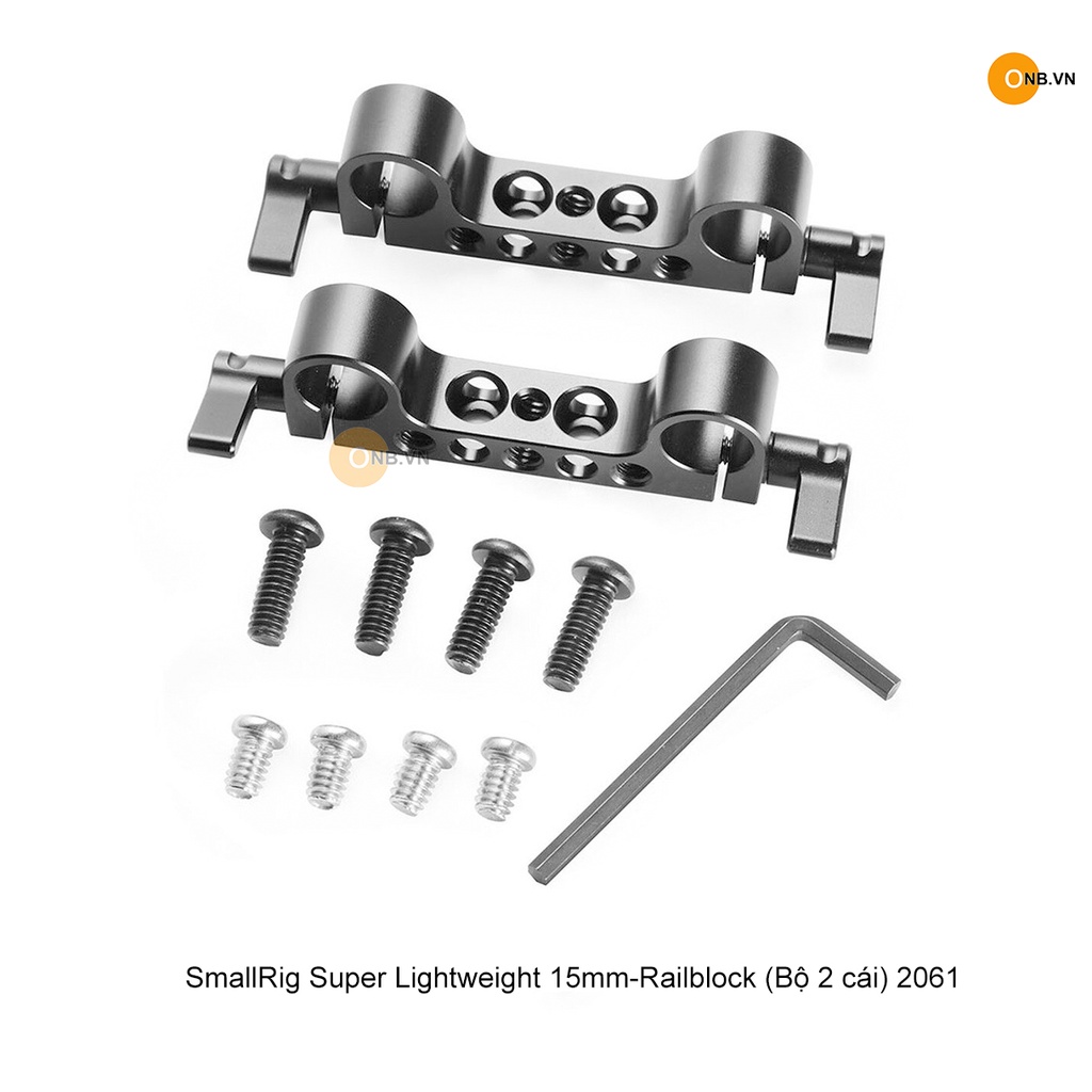 Bộ gồm 2 khóa rail kim loại SmallRig 15mm-Railblock 2061
