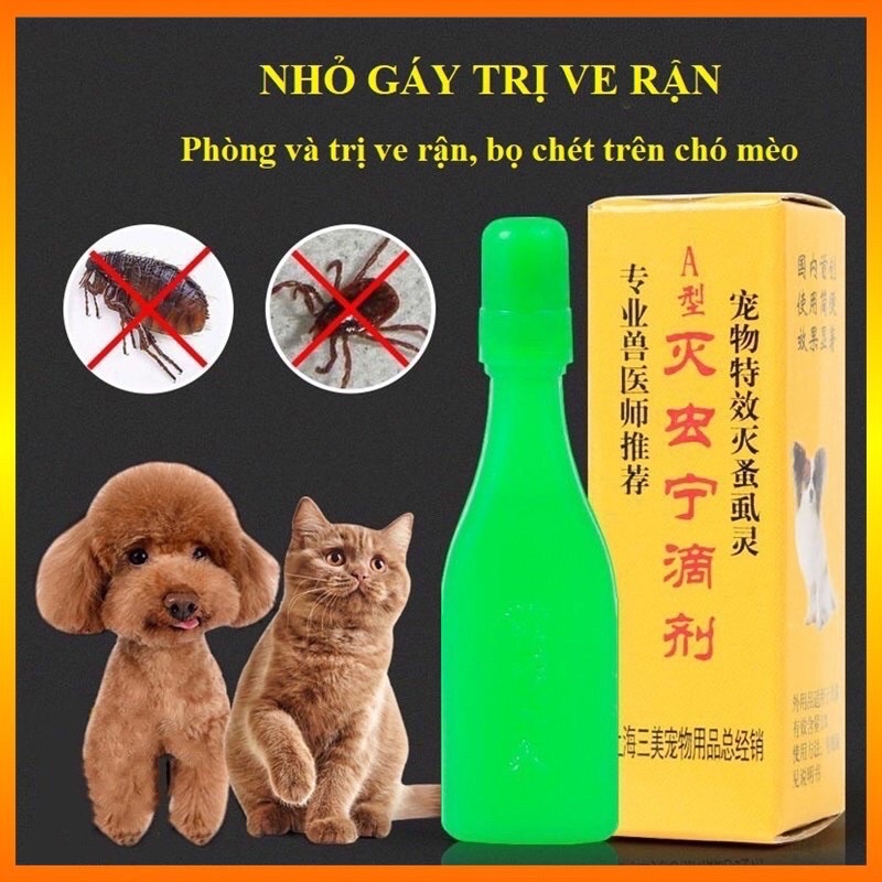 Lọ nhỏ gáy Phòng và diệt ve rận cho Chó Mèo thú cưng 🐈❤️