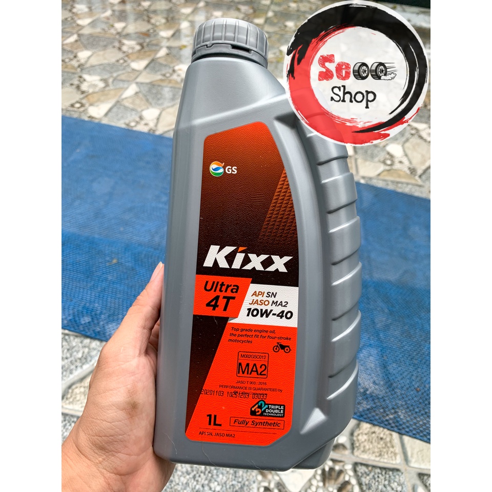 Nhớt Kixx Ultra 4T 15W40 - Made in Korea dành cho xe số, xe côn, xe phân khối lớn. Dầu nhớt Tổng hợp - bán tổng hợp