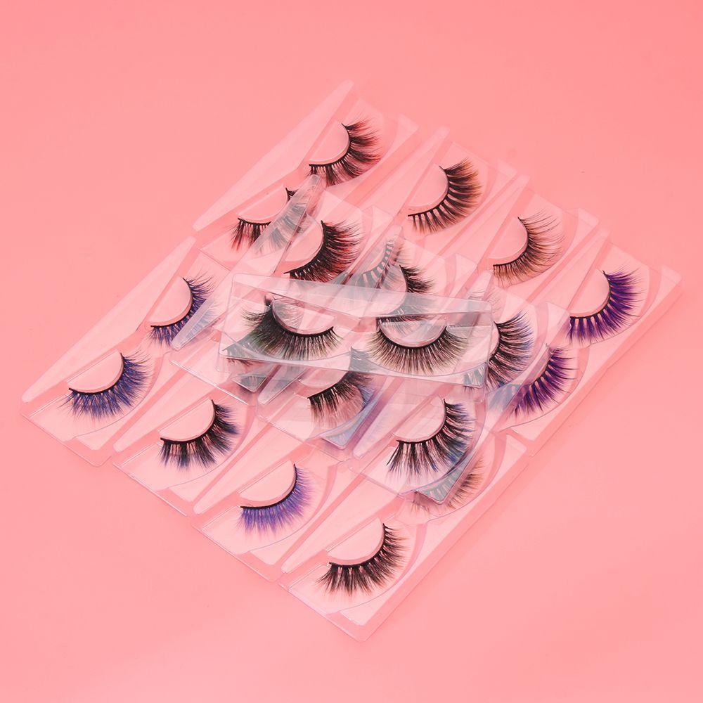 1 Cặp Lông Mi Giả Cong Dài Trang Điểm Thủ Công