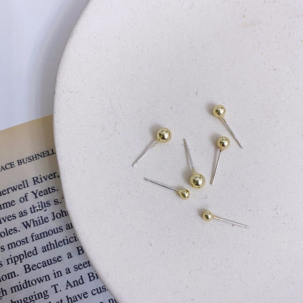 Bộ 6 Khuyên Tai Tròn Bằng Sắt Đơn Giản Nhiều Màu Thời Trang Hàn Quốc Cho Nữ