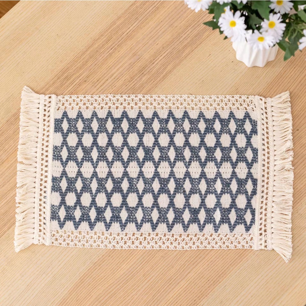 Khăn Trải Bàn Vải Lanh Phong Cách Bắc Âu Retro Hiện Đại