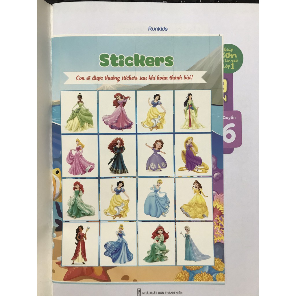 Sách - Cùng Khủng Long tập Viết Chữ Cơ Bản-Chữ cái Tiếng Việt Viết Hoa quyển 6 (sticker bé gái)