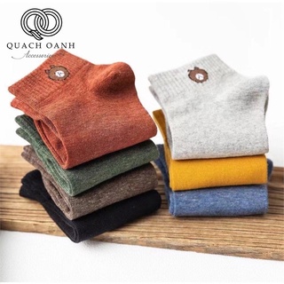 Set 10 đôi tất gấu thêu cổ thấp