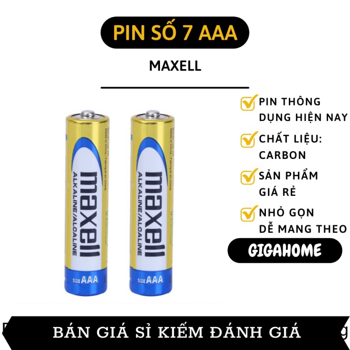 Pin sạc AAA Maxell 𝑭𝑹𝑬𝑬𝑺𝑯𝑰𝑷 Combo 2 viên Pin AAA loại xịn 1.5v thông dụng, dùng trong gia đình 9412