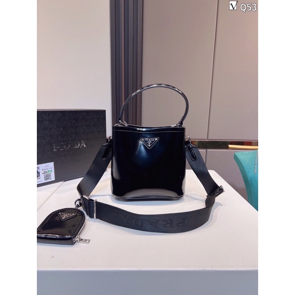 túi xách prada sz 23x25 chất da thật