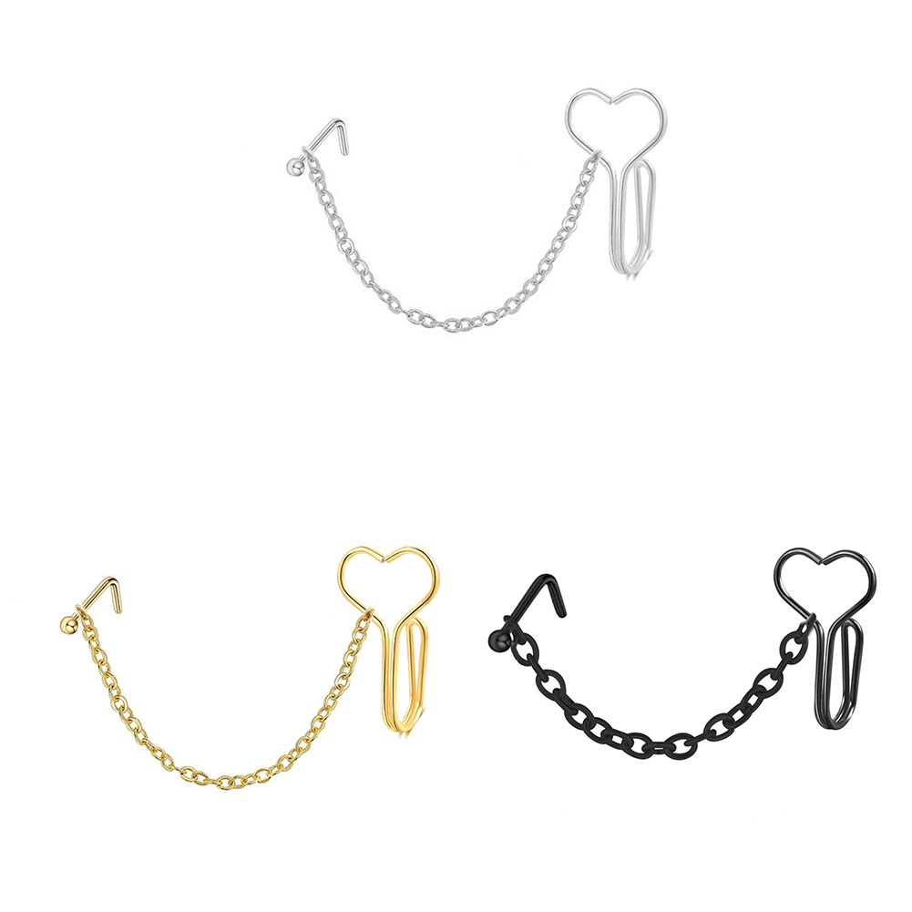 Khuyên Mũi Hình Chữ L Bằng Thép Không Gỉ