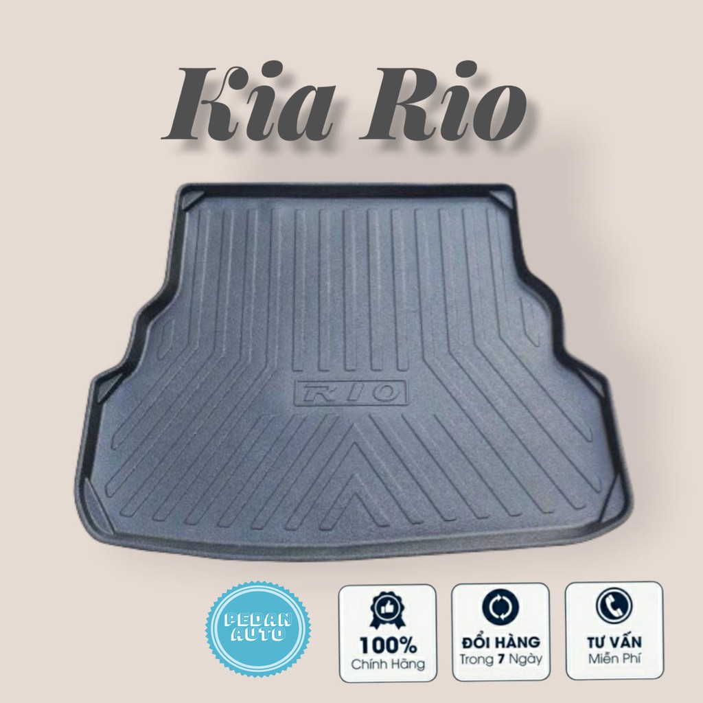 Lót Cốp Nhựa Xe Kia RIO sedan Cao Cấp Nhựa Dẻo Ko Mùi Đàn Hồi Chống Nước Tốt, dễ vệ sinh