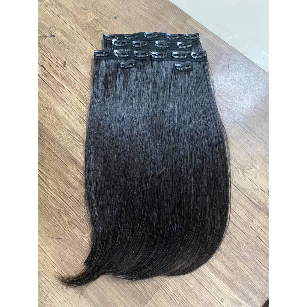 Tóc nối Kẹp Phím 9 mảnh  loại thẳng. Tóc giả nữ, kẹp làm dài và phồng tóc. Nối tóc tại nhà