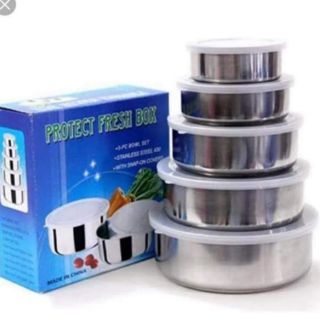 Bộ 5 bát inox lạnh có nắp