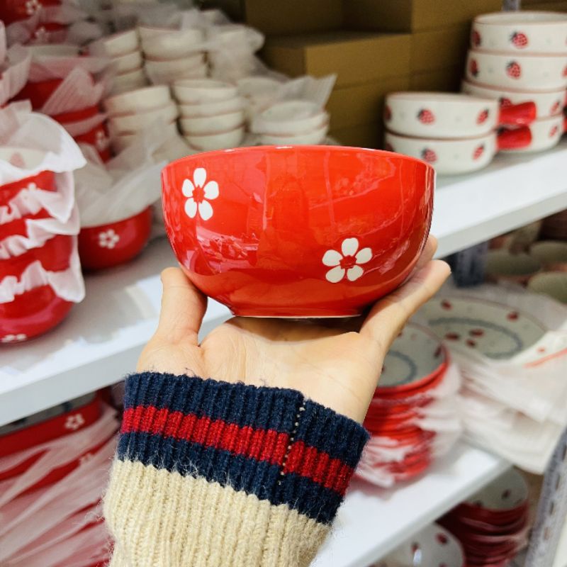 🍓Bộ bát đĩa dâu đỏ tách lẻ món🍓