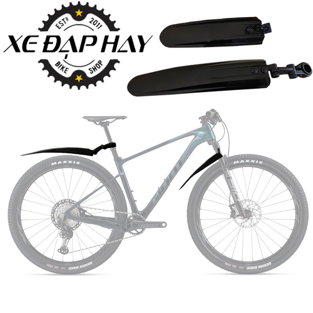 Chắn Bùn Cao Cấp Dùng Cho Xe Đạp Địa Hình MTB Bánh 24, 26, 27.5&quot; | Dè Chắn Bùn Nhựa PP Chống Va Đập Gắn Cọc Yên