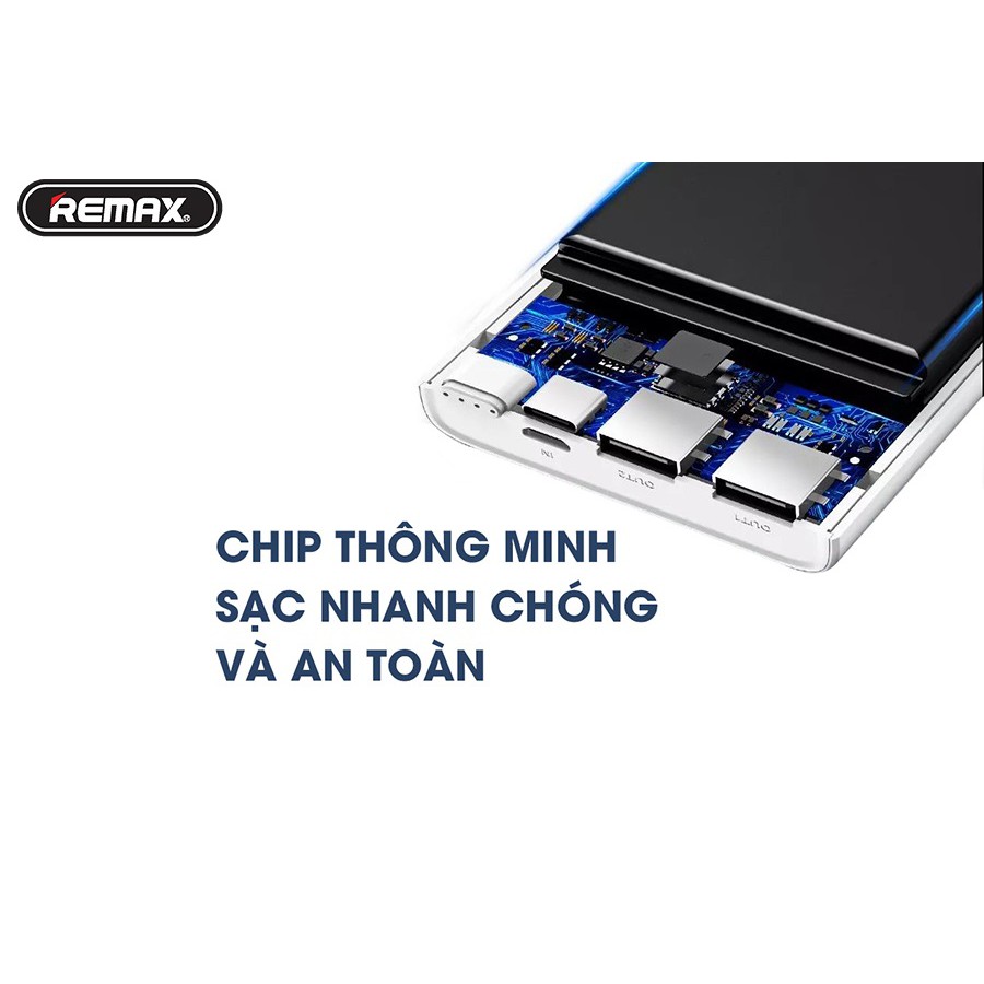 Pin sạc dự phòng Remax RPP-150 Bodi 20000mAh 2 cổng input, 2 cổng output max 2.1A - Hãng phân phối chính thức